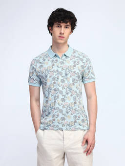 Flying Machine - Cotton Blue Polo T-Shirt