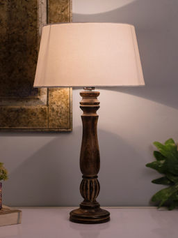 Homesake - Victorian Black Table Lamp White Drum Shade