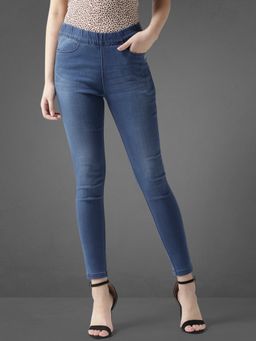 Xpose - Women Blue Solid Skinny-fit Denim Jeggings