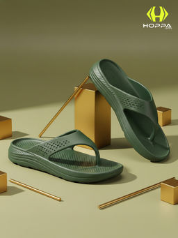 HOPPA - Men Olive Slip On Flipflops
