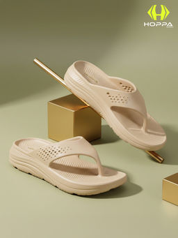 HOPPA - Men Beige Slip On Flipflops