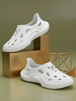 HOPPA - Men White Slip On Clogs