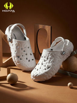 HOPPA - Men White Slip On Clogs