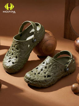 HOPPA - Men Olive Slip On Clogs