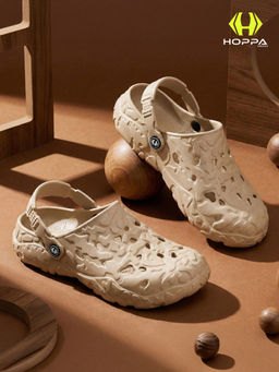 HOPPA - Men Beige Slip On Clogs