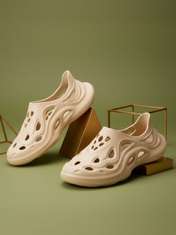 HOPPA - Men Beige Slip On Clogs