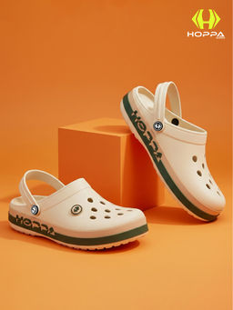 HOPPA - Men Beige Slip On Clogs