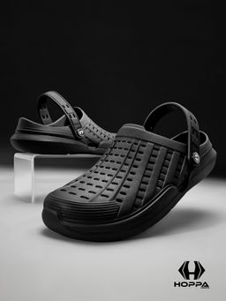 HOPPA - Men Black Slip On Clogs