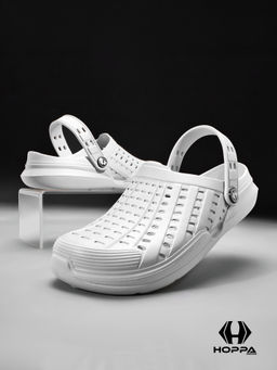 HOPPA - Men White Slip On Clogs