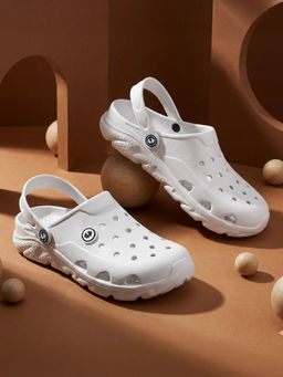 HOPPA - Men White Slip On Clogs