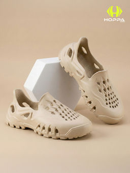 HOPPA - Men Beige Slip On Clogs