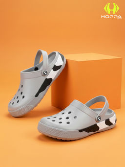 HOPPA - Men Grey Slip On Clogs