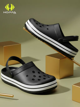 HOPPA - Men Black Slip On Clogs
