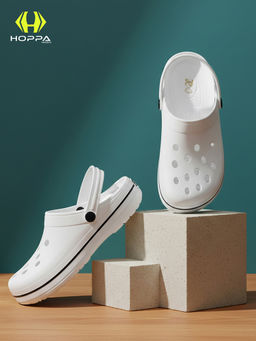 HOPPA - Men White Slip On Clogs