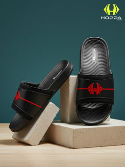HOPPA - Men Black Slip On Sliders