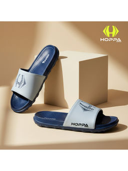 HOPPA - Men Navy Blue Slip On Sliders