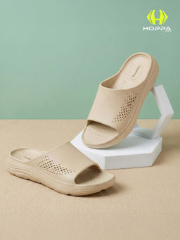 HOPPA - Men Beige Slip On Sliders