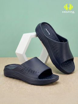 HOPPA - Men Navy Blue Slip On Sliders