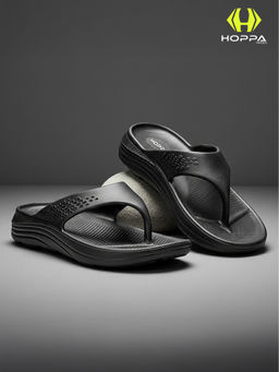 HOPPA - Mens Jacky Dark Grey Flip Flops