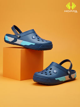 HOPPA - Mens Sneaker Toe Navy Blue Clogs