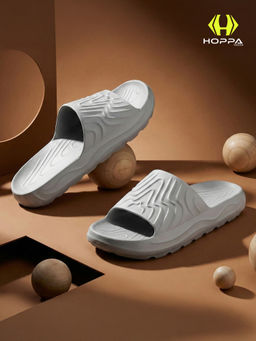 HOPPA - Mens Daniel Ice Grey Sliders