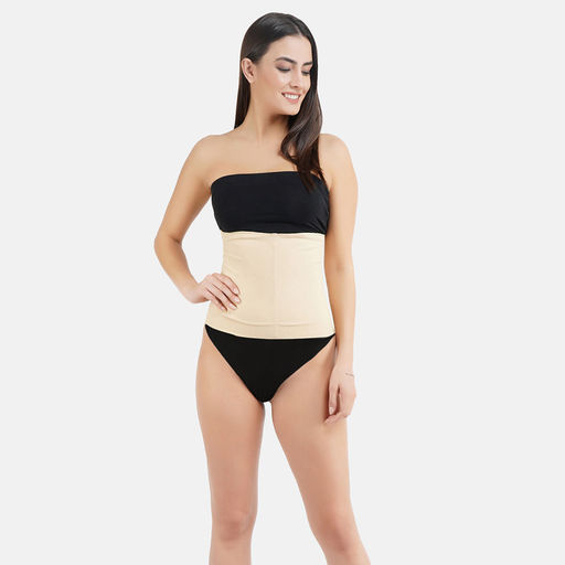 Secrets By ZeroKaata Women Nude Solid Seamless Tummy Tucker Shapewear