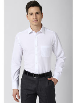 Peter England - Men White Full Sleeves Formal Shirt