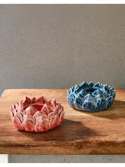 Fabindia - Multi Ceramic Glazed Chintz Tea Light Holder (Pack of 2)