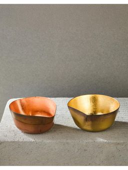 Fabindia - Multi Metal Antiqued Svarna Tea Light Holder (Pack of 2)