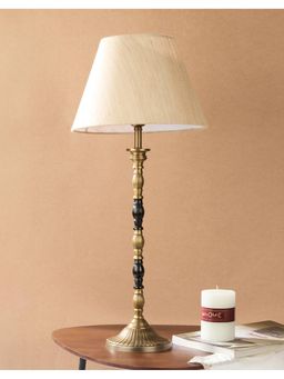 Fabindia - Multi Metal Painted Aura Bedside Lamp With Shade
