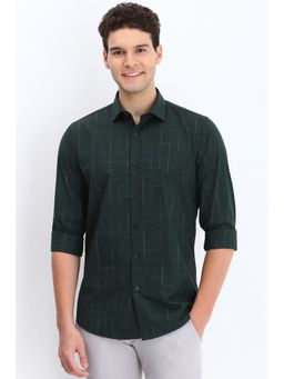 Allen Solly - Men Green Slim Fit Printed Full Sleeves Casual Shirt