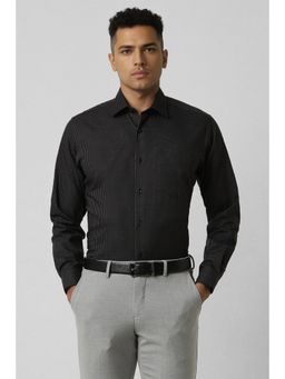 Van Heusen - Men Black Regular Fit Checks Full Sleeves Formal Shirt