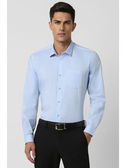 Van Heusen - Men Blue Regular Fit Solid Full Sleeves Formal Shirt