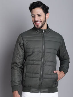 Cantabil - Men Green Full Sleeve Reversible Jacket