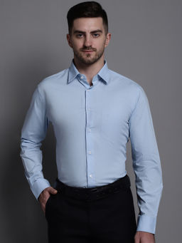 Cantabil - Formal Blue Cotton Shirt