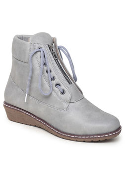 VALIOSAA - Solid Grey Casual Boots