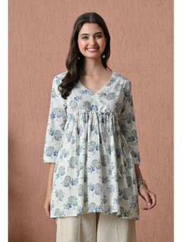 Sia - Ab Pehnegi Duniya - Blue Floral Straight Tunic & Palazzo