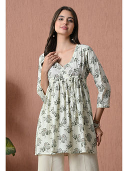 Sia - Ab Pehnegi Duniya - Green Floral Straight Tunic & Palazzo