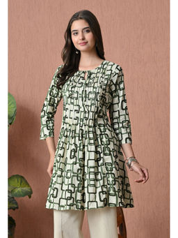 Sia - Ab Pehnegi Duniya - Green Printed Straight Tunic & Palazzo