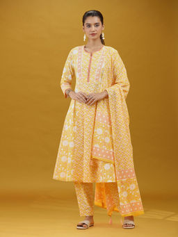Cotton Culture - Yellow Floral Straight Co-ord Set