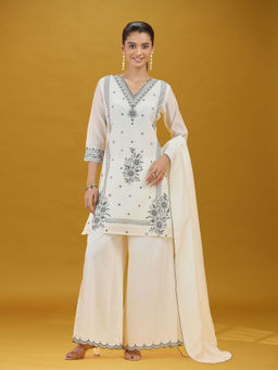 Cotton Culture - Off White Floral Wide Co-ord Set