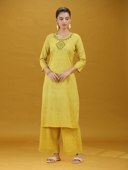 Cotton Culture - Green Floral Straight Co-ord Set