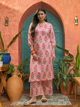 Stylum - Pink Floral Straight Co-ord Set
