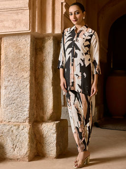 Women Plus - Multi-Color Printed Straight Co-ord Set