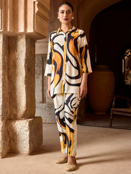 Women Plus - Multi-Color Printed Straight Co-ord Set