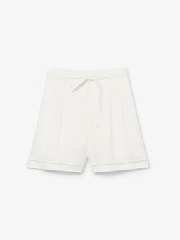 Lacoste - Oversized Fluid Linen Blend Bermuda Shorts with Belt