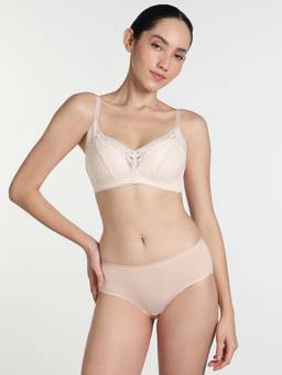 Wacoal - Lucy Padded Non-Wired 3/4Th Cup Lace Fashion Bra - Beige