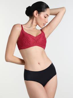 Wacoal - Lucy Padded Non-wired 3-4th Cup Lace Fashion Bra - Pink