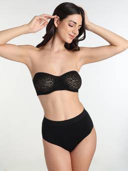 Wacoal - Halo Lace Non-Padded Wired 3/4Th Cup Lace Everyday Comfort Bra - Black