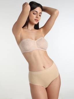 Wacoal - Halo Lace Non-Padded Wired 3/4Th Cup Lace Everyday Comfort Bra - Beige